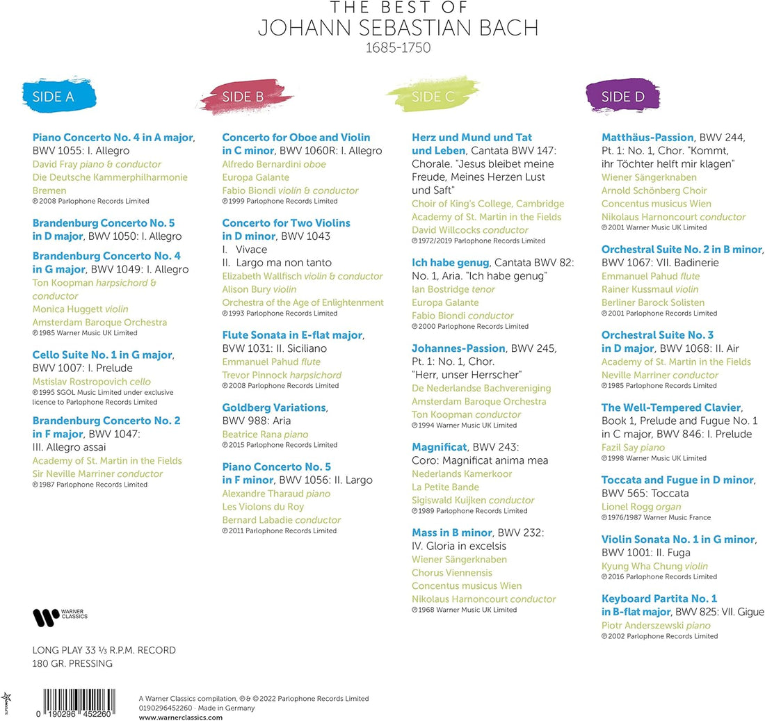 Best Of Bach Lp - Best Of Bach - Vinyl |