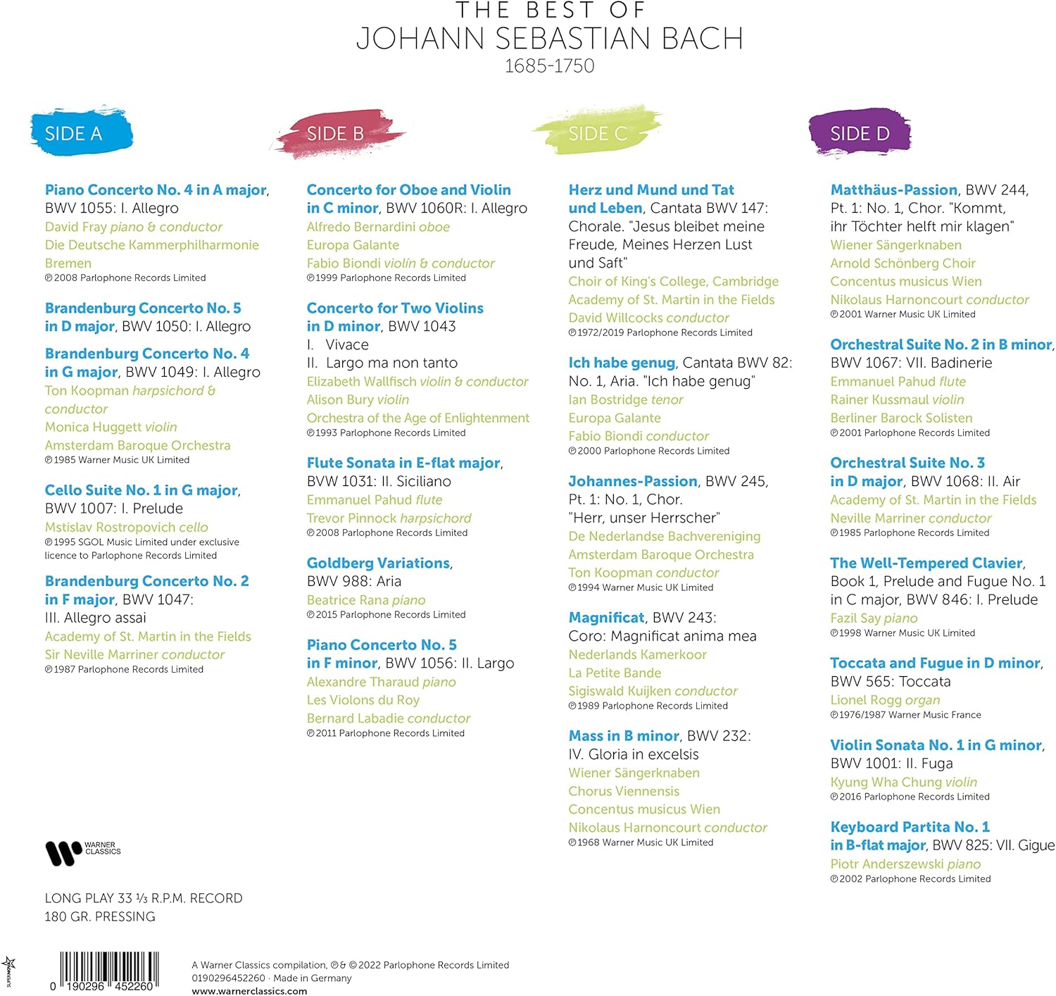 Best Of Bach Lp - Best Of Bach - Vinyl |