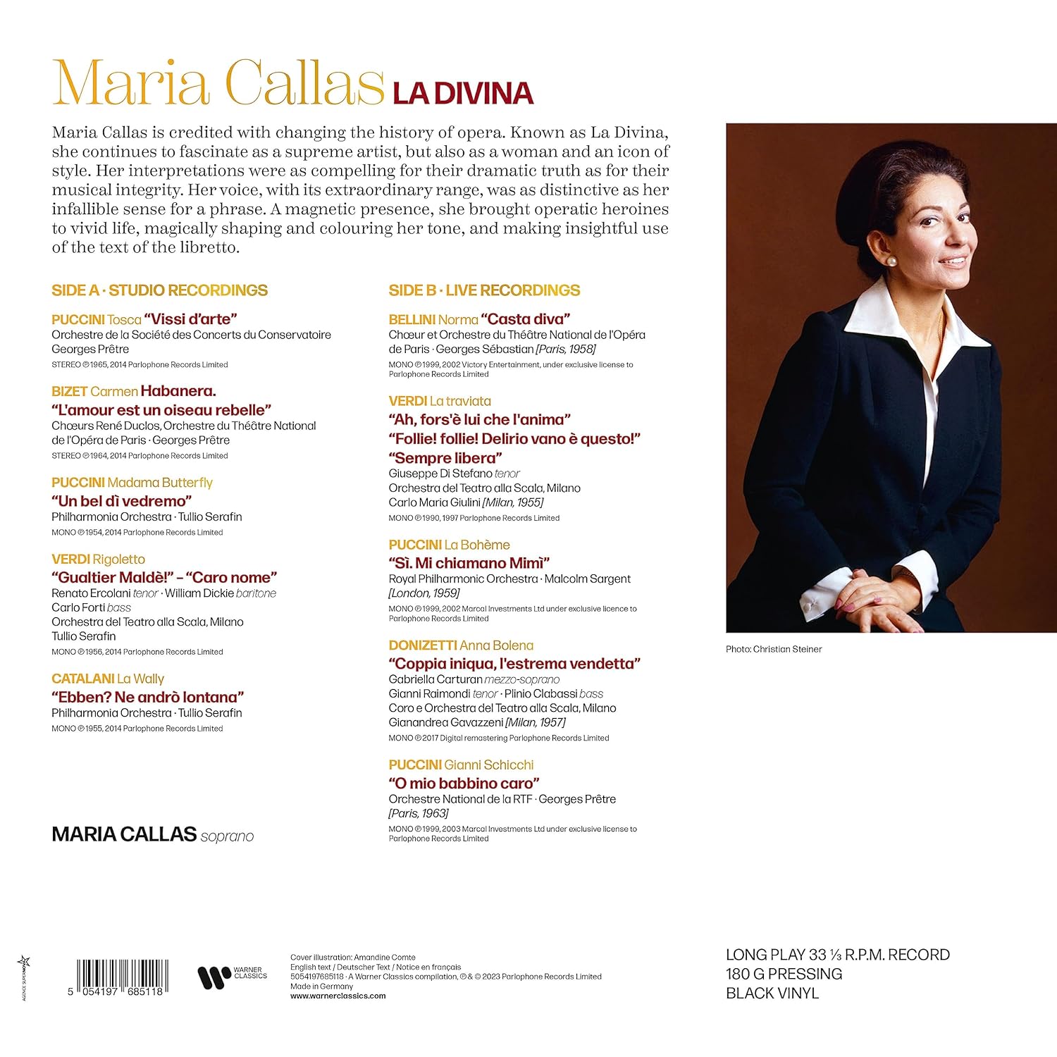 Maria Callas - La Divina - The Best Of Maria - Vinyl |