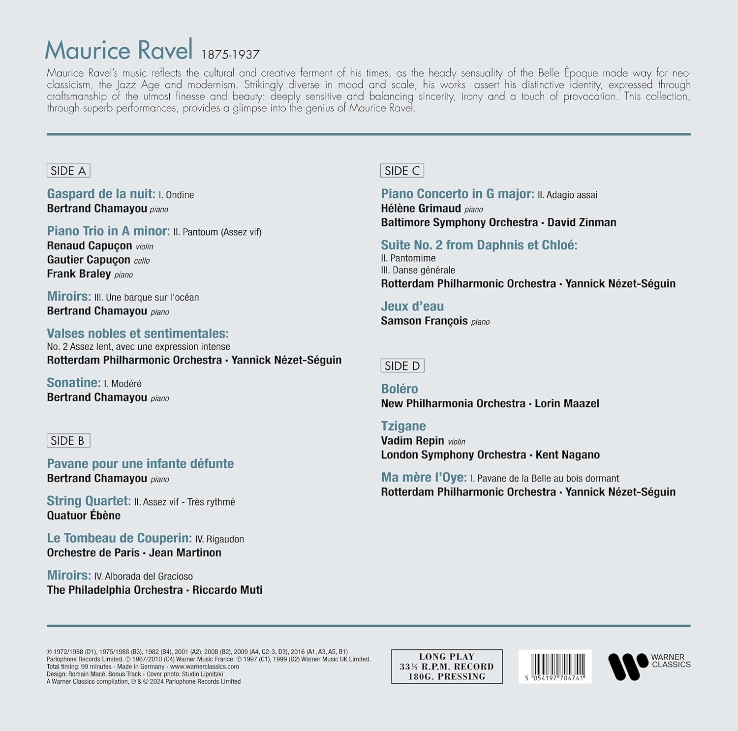Classical Composer Compilation - Best Of Ravel - Vinyl |
