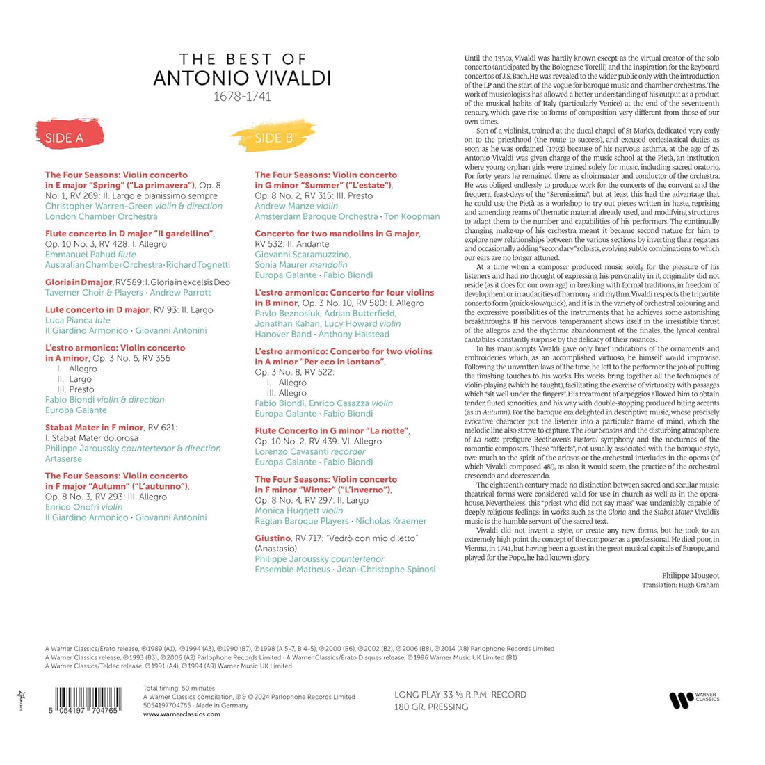 Classical Composer Compilation - Best Of Vivaldi - Vinyl |