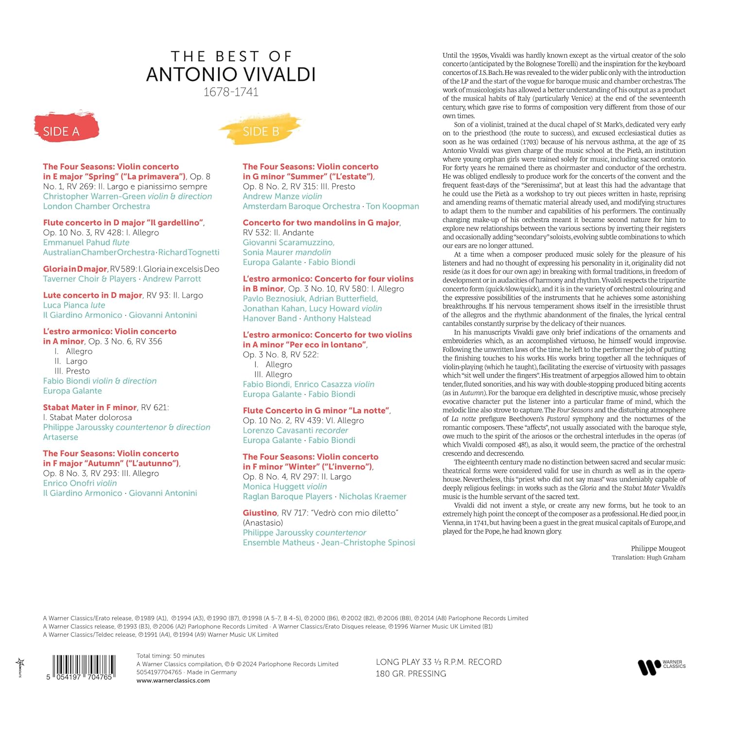 Classical Composer Compilation - Best Of Vivaldi - Vinyl |