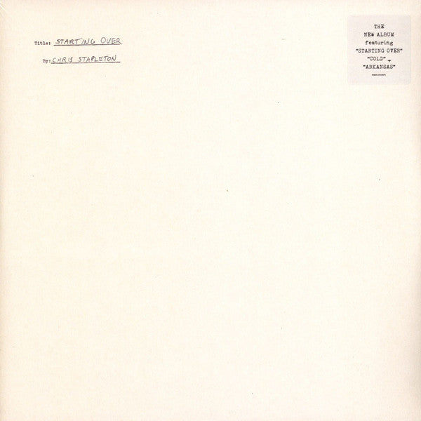 Chris Stapleton - Starting Over - Vinyl |