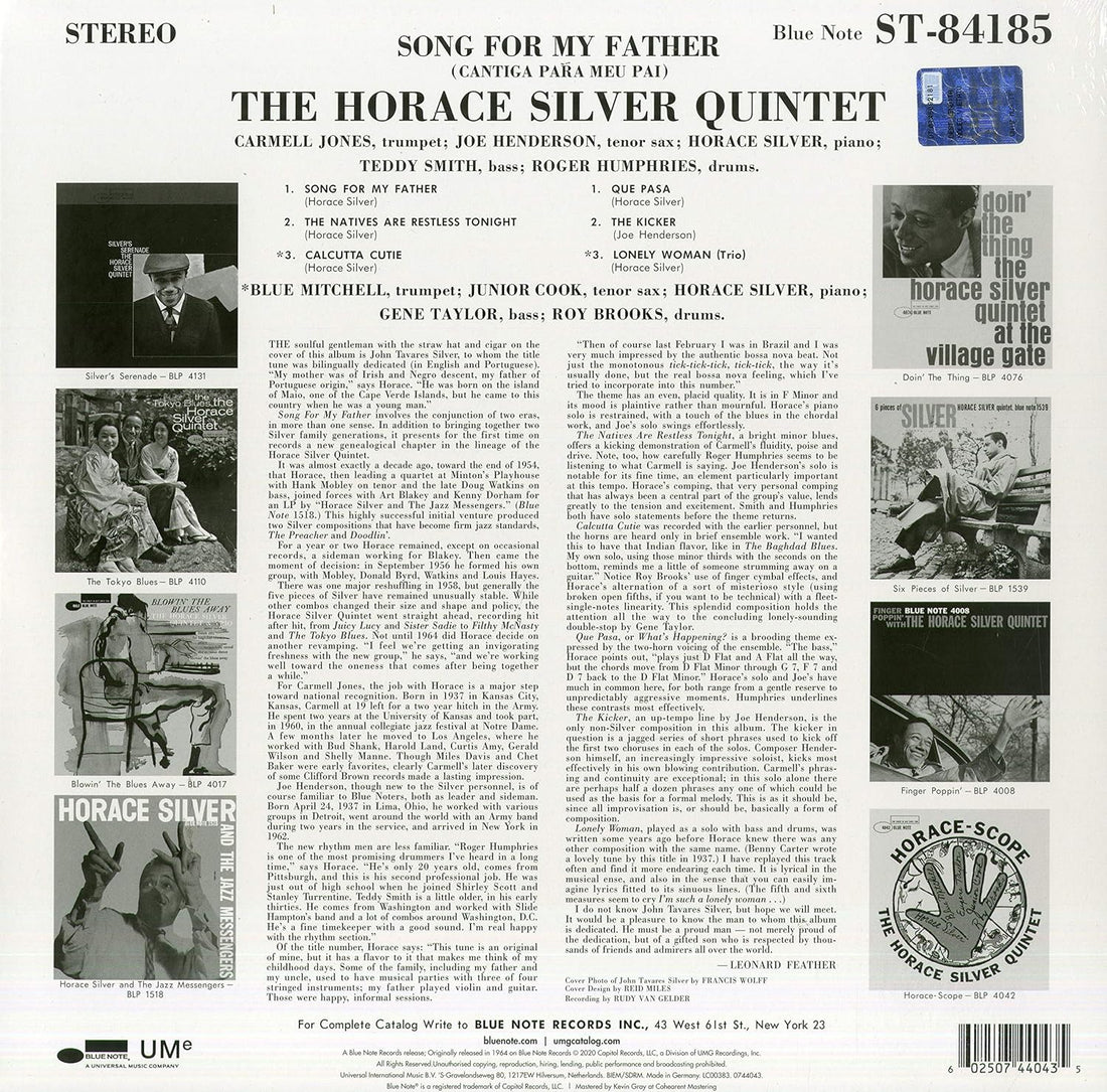 Horace Silver - Song For My Father - Vinyl |
