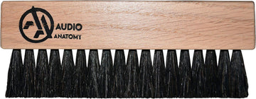 Oak Wood Brush Natural For Vinyl Cleaning With Antistatic Goat & Nylon Fiber-DLX |