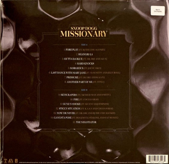 Snoop Dogg & Dr. Dre - Missionary - Vinyl |